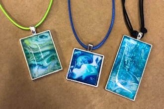 Marbled Paper Pendant Making
